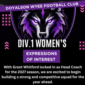  Women’s Div.1 – Player Expression of Interest 
Are you ready to take on a challenge and commit to training, the squa...